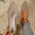 Women's Pointed Toe Flat Office Boat Solid Color Knitted Slip on Shoes Casual Breathable Ballet Flats Women Flat Shoes Loafers House Foocus. 