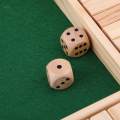 Wood Deluxe 4 Sided 10 Number Shut the Box Dice Board Game Kids Adults.