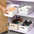Household desktop storage box cosmetics storage sundry organizer storage basket plastic snack kitchen storage box.
