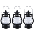 12 Pcs Mini Lantern Decorative With LED Candle Hanging Candle Lanterns Battery Black.
