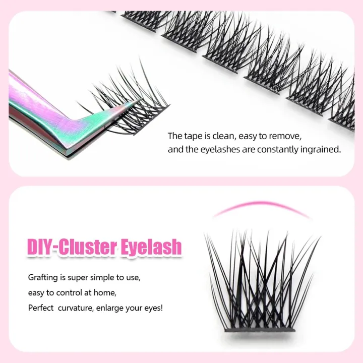 YUANZHIJIE%20Segment%20Eyelashes%20Individual%20Lash%20Clusters%20Kit%20Manga%20Fluffy%20Wispy%20Anime%20Lashes%20with%20Tweezer%20and%20Eyelash%20Glue%20-%20Image%205
