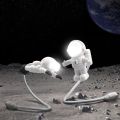 Portable USB LED Night Light Astronaut Spacecraft Reading Desk Lamp For Computer Laptop PC Table Lamp Book Lamp.