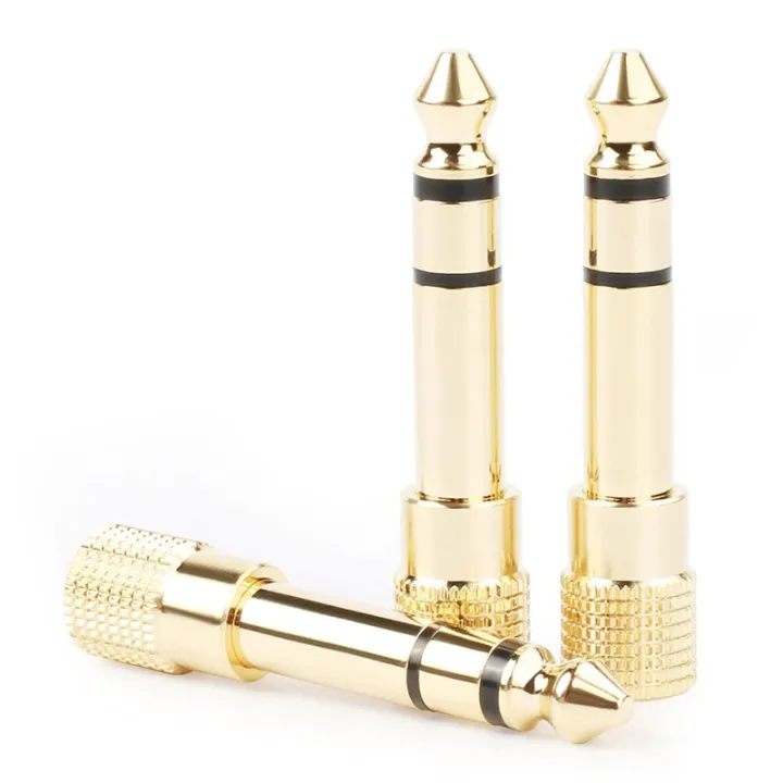 2pcs%206.5mm%20Nickel%20Plating%20Stereo%20Male%20Plug%20to%203.5mm%20Female%20Socket%203%20Pole%20Audio%20Adapter%20Connector%20For%20Speaker%20Microphone%20-%20Image%203