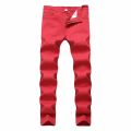 Mens Jeans Color Denim Stretch Skinny Slim Chino Pants For Men Autumn Casual Pants Men Sweat Pants Khaki Black Red White.