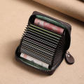 Soft Leather Men's Card Holder Large Capacity Anti-Demagnetization Compact Wallet.