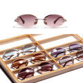 Lightweight Oval Sunglasses Elegant Look Rimless Design Texture Rimless Sunglasses Retro Style Oval Shaped Women's Sunglasses for Casual Wear Summer Accessory Street Fashion Ladies Eyewear Sun. 