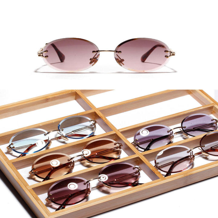 Lightweight%20Oval%20Sunglasses%20Elegant%20Look%20Rimless%20Design%20Texture%20Rimless%20Sunglasses%20Retro%20Style%20Oval%20Shaped%20Women's%20Sunglasses%20for%20Casual%20Wear%20Summer%20Accessory%20Street%20Fashion%20Ladies%20Eyewear%20Sun%20-%20Image%206