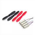 4 Mini Colaless Motors With Propeller Blades For Rc Aircraft Helicopter - Enhance Rc Projects 4 Mini Colaless Motors Featuring Propeller Blades. 