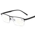 (New)Metal Progreive Multifocal Reading Glae Men Bifocal Clear Anti Blue Ray Prebyopic Glae Fahion quare Rim Black 150.