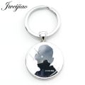 JWEIJIAO The Walking Dead Theme Keychain Figure Photo Glass Cabochon Keyring The best Friend Gift QF201. 