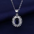 925 Sterling Silver Necklace For Women Round Pendent Sparkling Pave CZ Necklace Fashion Anniversary Birthday Jewelry Gifts N755.