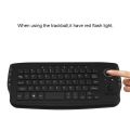 Jomaa 2.4G Wireless Trackball Keyboard with Trackball and Scroll Wheel Mini USB Keyboard for Laptop TV Box Computer.