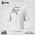 Avro Premium Men's Semi Drop Shoulder T shirt White Color - Cotton Fabric Soft & Comfortable - Tshirt For Men - Desginer Edition T#10.