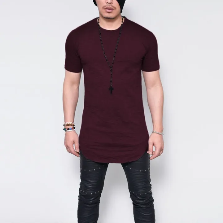 Men's%20T%20Shirt%20Round%20Neck%20Solid-colored%20T-shirt%20for%20Male%20Round-neck%20Medium%20and%20Long%20Section%20Tops%20Tshirt%20-%20Image%205