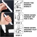 Permanent Paint Marker (White) for Any Hard Surface, Tyre Marker, Oil Base Tire Marker, Waterproof Tire Marking Pen for Motorcycle and Car. 