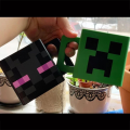230ml 3D Capacity T Coolie Fear Block Grassland Pink Pig and Horse Minecraft Alex Novelty Coffee Mug Toy. 