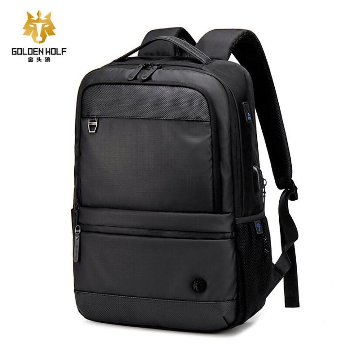 Golden Wolf Waterproof Laptop Backpack with USB