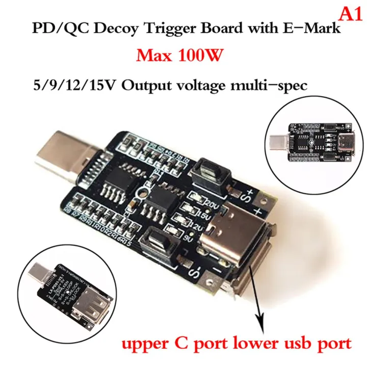 USB Type-C PD Decoy Trigger Board 9V 12V 15V Output PD 2.0 3.0 Trigger Adapter