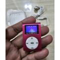 AR02 Mini MP3 Player With Display Pink. 