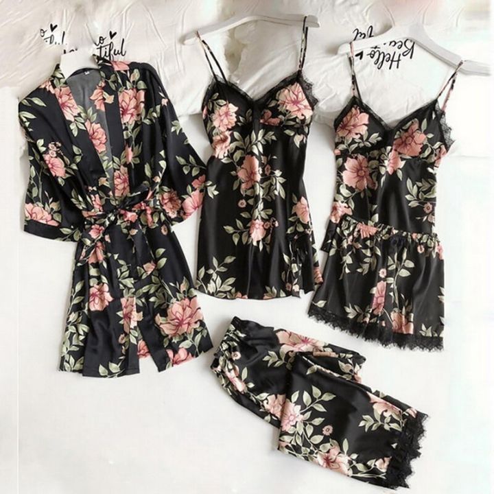 Pajamas%20for%20Women%20Pijama%205%20Pieces%20Set%20Sexy%20Ladies%20Pyjama%20Sleepwear%20Women%20Pajama%20Sets%20Sleep%20Lounge%20with%20ChPads%20Homewear%20-%20Image%205