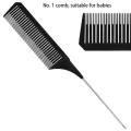 Hairdressing Comb Steel Tip Tail Comb Highlighting Hair Comb Needle-Point Hair Salon Barber Shop Anti-Static Hair Cutting Comb.