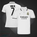 Vini jr 7 Short Sleeve Collar Polo Football Jersey For Men - Half Sleeve Collar Polo vini jr 7 t shirt - Real Madrid Jersey.