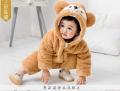 1 Piece Winter Infant Hoodies Onesie Pajamas Anime Cartoon Cute Jumpsuit Thicken Flannel Zipper Newborn Ropa Bebe. 