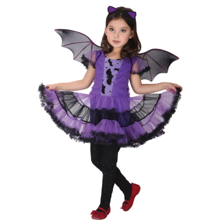 Kids%20Girls%20Purple%20Bat%20Vampire%20Princess%20Dress%20Fancy%20Cosplay%20Costume%20Witch%20Clothes%20with%20Wing%20Halloween%20Role%20Play%20Clothing%20-%20Image%203