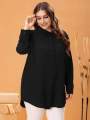 Western Fashion Black Color Tops Long kurti Premium Soft Cheri Georgette Ladies Shirt for Girls.