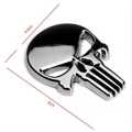 3D Metal punisher car emblem black color.