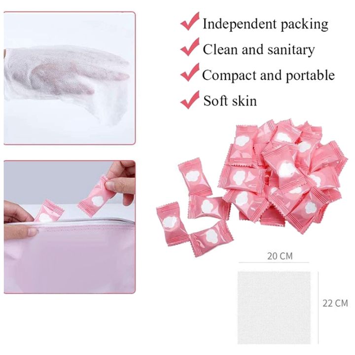 100%20Pcs%20Compressed%20Towels%20Portable%20Disposable%20Compressed%20Cotton%20Coin%20Tissue%20Towel%20for%20Travel,%20Camping,%20Hiking%20-%20White%20&%20pink%20-%20Image%206
