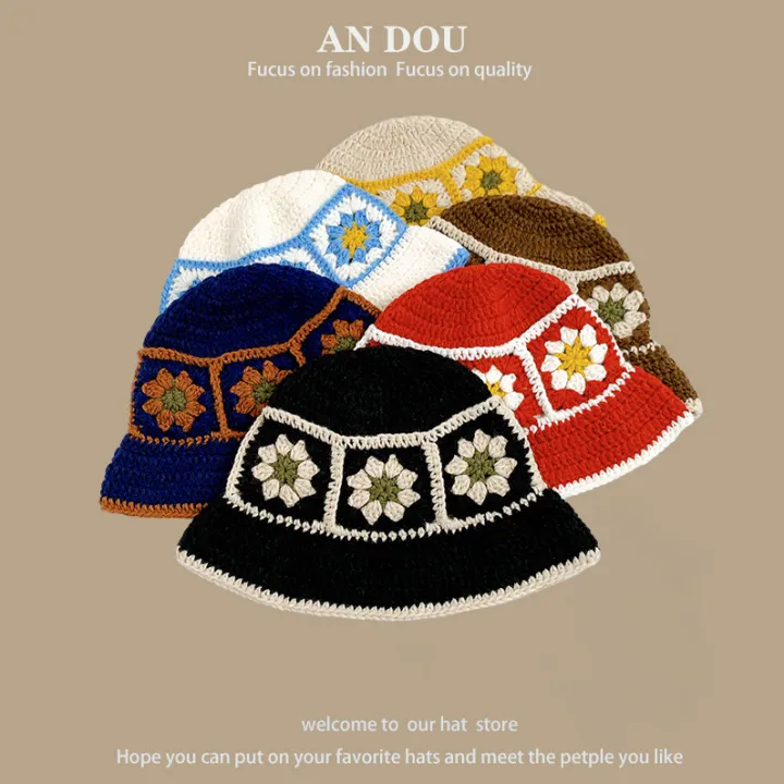 Summer%20Women%20Handmade%20Crochet%20Bucket%20Hat%20Bohemian%20Beach%20Knit%20Fashion%20Sun%20Hat%20Bob%20Femme%20Gorras%20-%20Image%205