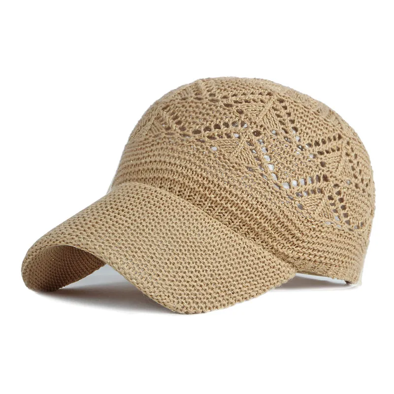 Summer Women's Hollow Baseball Cap Breathable Knitting Caps