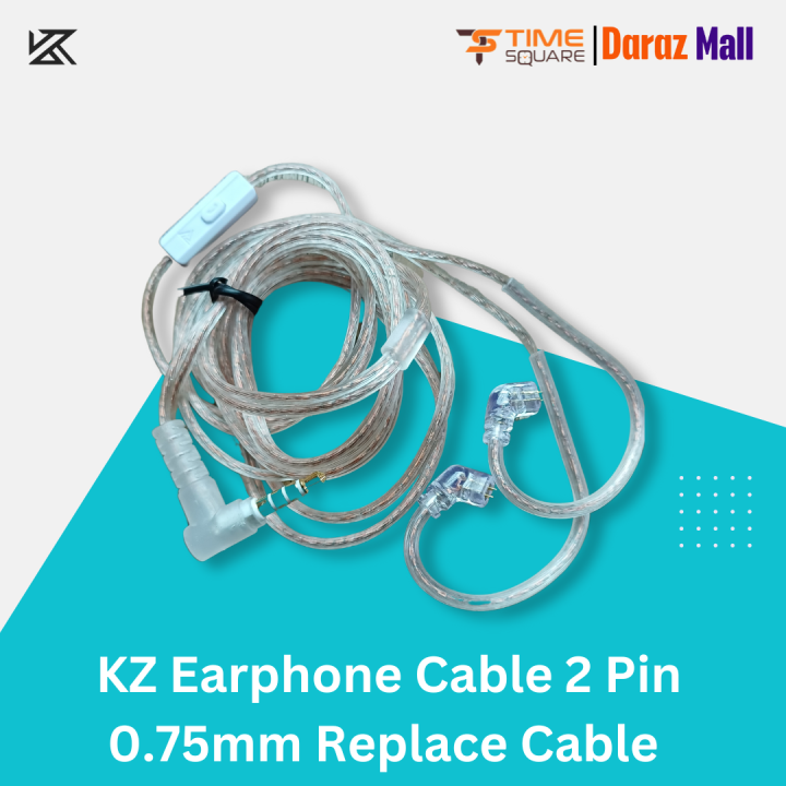KZ Earphone Cable 2 Pin 0.75mm Upgraded Replace Cable