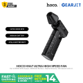 Hoco HX67/HX68 Handheld Fan Ultra-High Speed 80000RPM Motor for Powerful Airflow Built in LED Flash Light Digital Display Compact Size Lightweight Portable Rechargeable Fan.