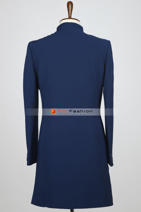 Raj%20Fashion%20Navy%20Blue%20Plain%20Italian%20Indowestern%20Sherwani%20-%20Image%204