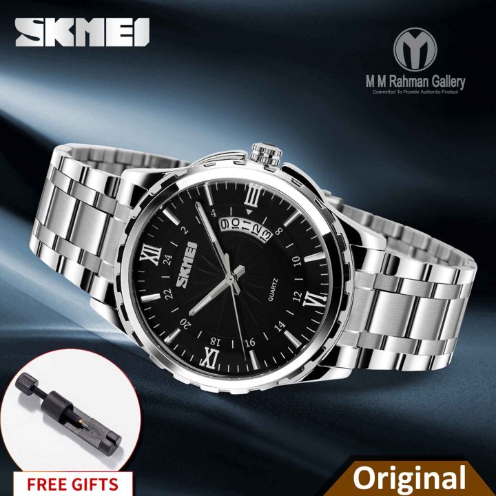 SKMEI 9069 High Quality Stainless Luminous Steel Quartz Watch