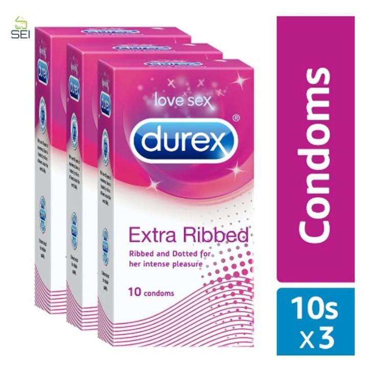 Durex Value Pack Extra Ribbed Condoms - 30 Pcs Pack - Condom