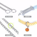 Stainless steel automatic elastic telescopic explosion-proof pet traction rope training large dog chain collar. 