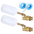2 Pack Water Float Valve 1/2 Inch, Brass Float Ball Float. 
