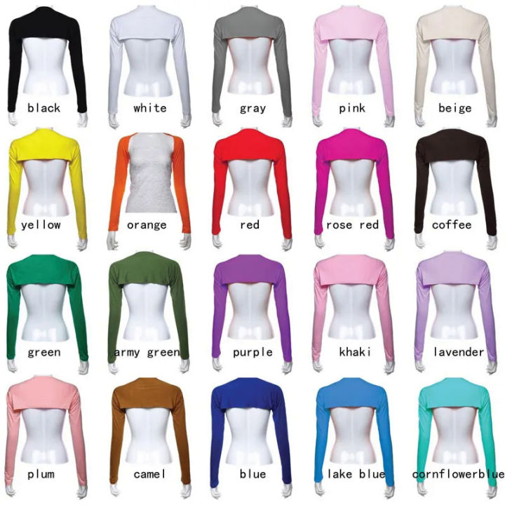 【Pioneer Gong】Women's Muslim Modal Raglan Sleeve Islamic Bolero Malaysia Arm Cover Oversleeve Solid Color Ethnic Lady Shawl for All Seasons