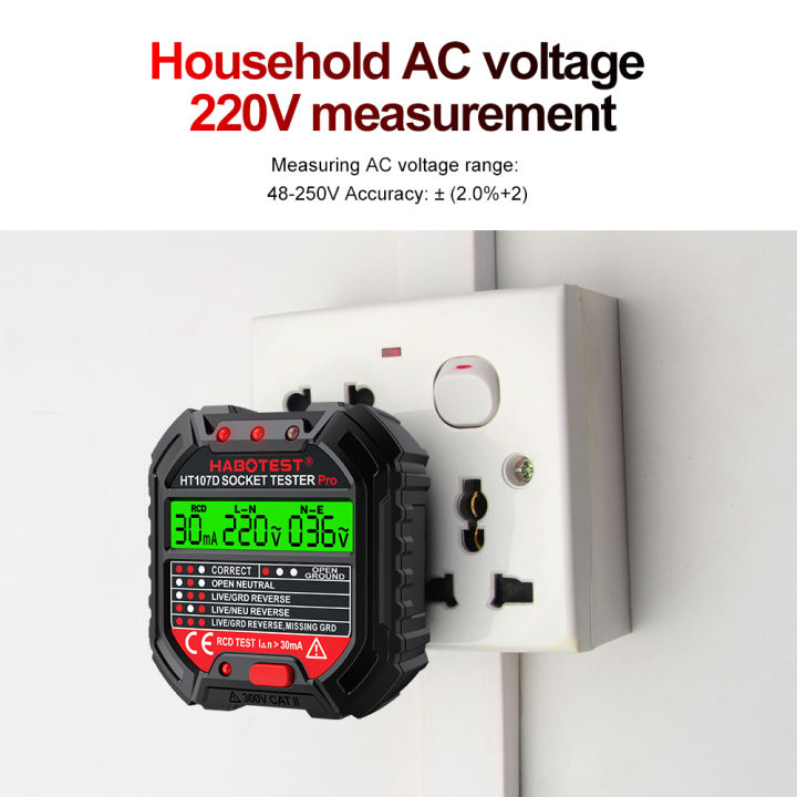 HABOTEST%20HT107D%20GFCI%20Socket%20Tester%20Electric%20Leakage%20Finder%20With%20Voltage%20Display%2048V-250V%20Outlet%20Tester%20Automatic%20Electric%20Circuit%20Polarity%20Voltage%20Detector%20Breaker%20Finder%20-%20Image%205
