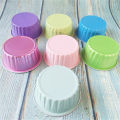 【NEW】 10Pcs 125ML Aluminum Foil Round Shaped Cupcake Cup with Lids Creme Containers Dounp. 