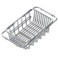 Easy Clean 304 Stainless Steel Stainless Steel Dish Drying Rack Rustproof Layer Large Capacity Kitchen Sink Dish Drainer Multi-Functional Adjustable Design Adjustable Drain Basin Vegetable Storage. 
