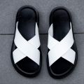 SHEN CE Summer Sandals Men Leather Classic Roman Open-toed Slipper Outdoor Beach Rubber Summer Shoes Flip Flop Water Sandals. 