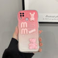 AnDyH Phone case For infinix Hot 10S NFC Hot 10T X689 X689B X689C X689D Phone Case 3D Letter Bear Cute Cartoon Design Camera Protection Advanced Gradient Soft Silicone Shockproof Case Protection Back Cover. 