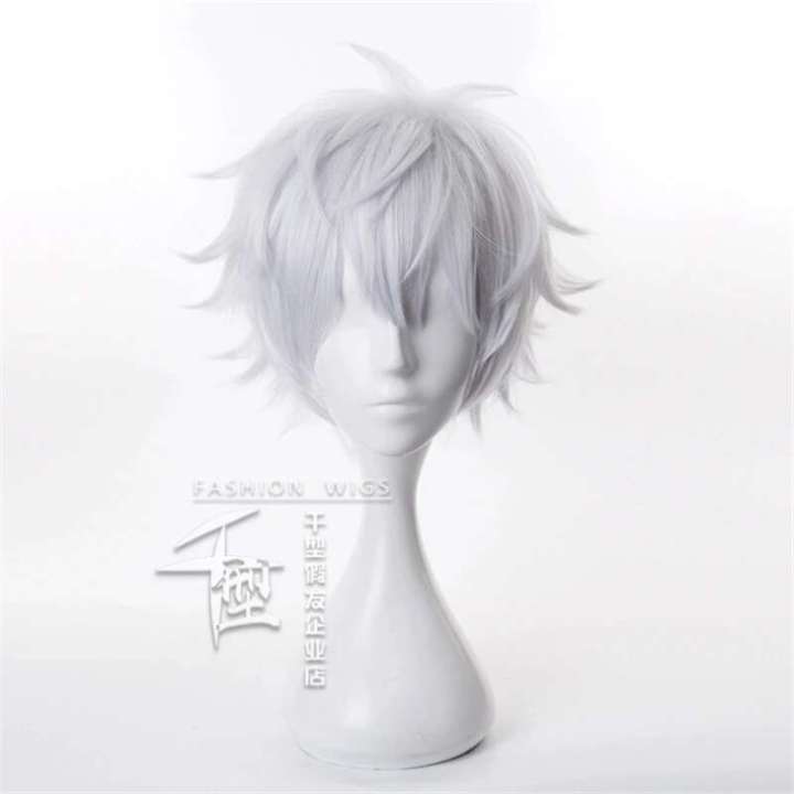 Anime%20Jujutsu%20Kaisen%20Gojo%20Satoru%20Release%20State%20Wig%20Cosplay%20Synthetic%20Wigs%20Playing%20Powder%20Short%20Sier%20White%20Hair%20Halloween%20-%20Image%205