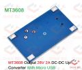 DC DC Step Up MT3608 Boost Converter Micro USB DC 2V-24V to 5V-28V 2A Adjustable Voltage Regulator Module Power Supply.