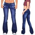 Black Low Rise Flared Jeans Women Spring Summer Casual Vintage Skinny Bell Bottom Mom Jeans Korean Slim Denim Trousers Y2k Pants.
