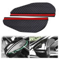 2Pcs Universal Car Rearview Mirror Rain Cover Visor Eyebrow Carbon Fiber Side Mirror Protector Waterproof Shield Rain Eyebrow Auto Accessories.